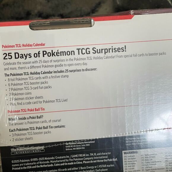 Pokemon 2025 Holiday Advent Calendar Bundle Exclusive New Séale - Picture 8 of 10